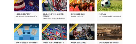 Sample of Futurelearn's catalogue